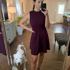 Burgundy Swing Dress